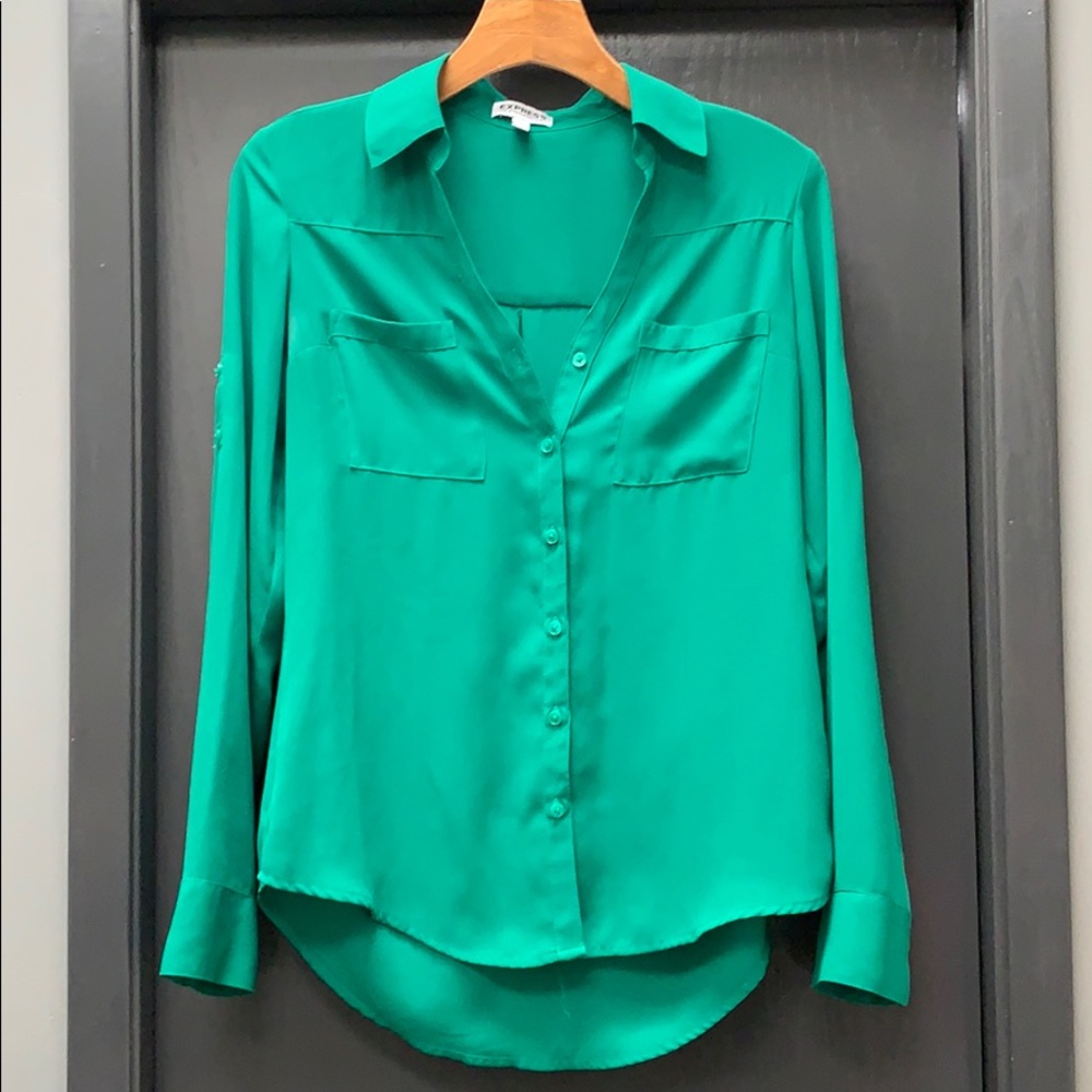 Express Green Blouse - Size XS